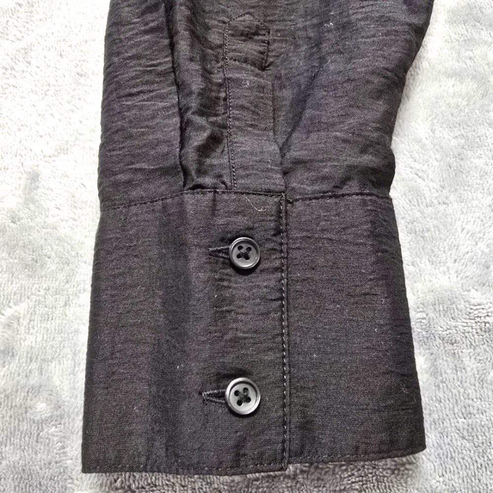 2/$30 Worthington Black Lyocell Tunic Womens Size XL Long Sleeve Lagenlook - Picture 8 of 12